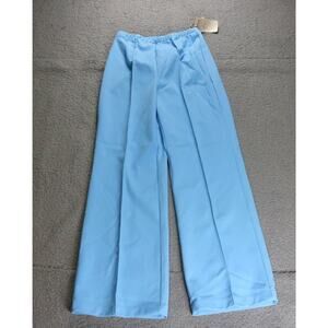 New Vintage Macy's Pants Womens Xs Blue Ribbed Polyester Japan